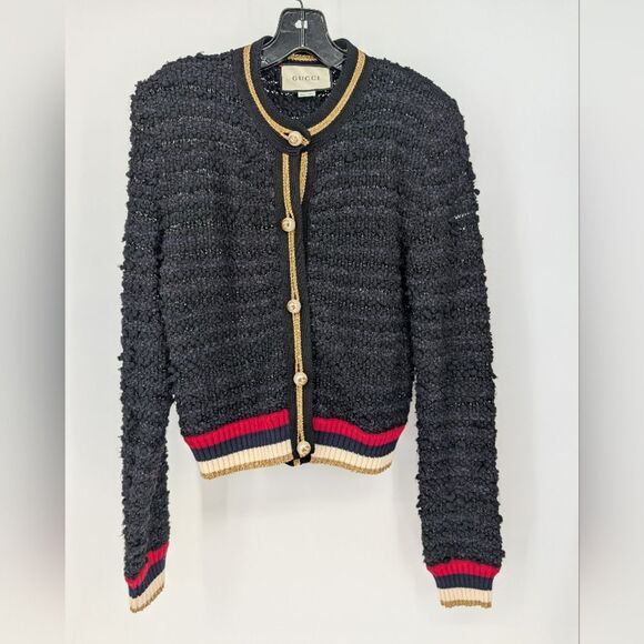 Gucci Chic Black & Gold Women's Jacket - Picture 1 of 5